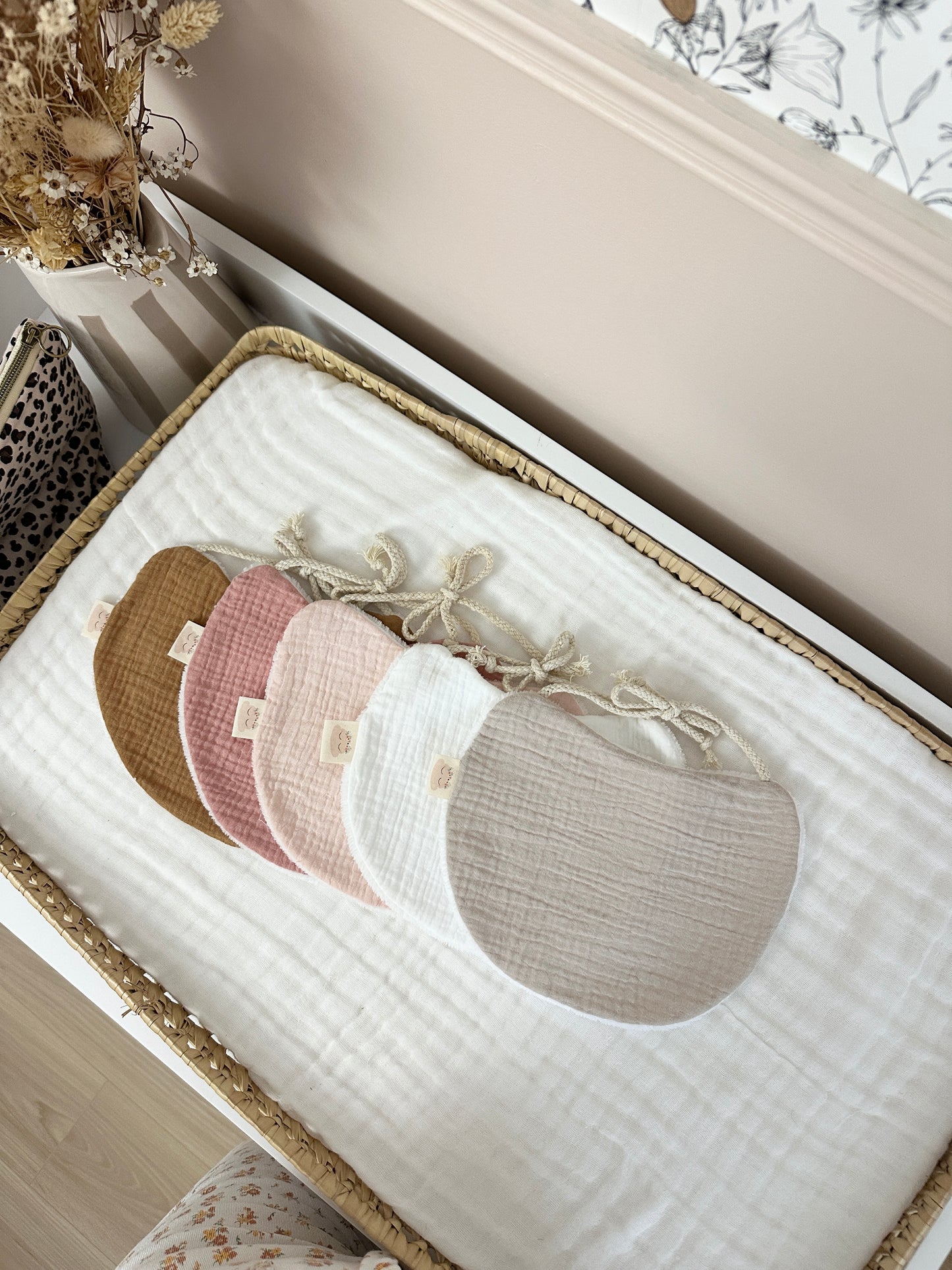 Bavoir rond - tissus au choix