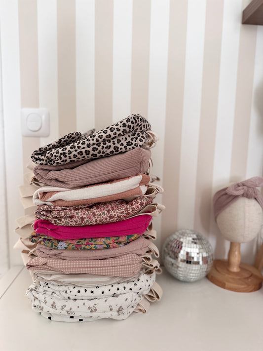 Sac à dos bébé personnalisable - Plumetis vieux rose