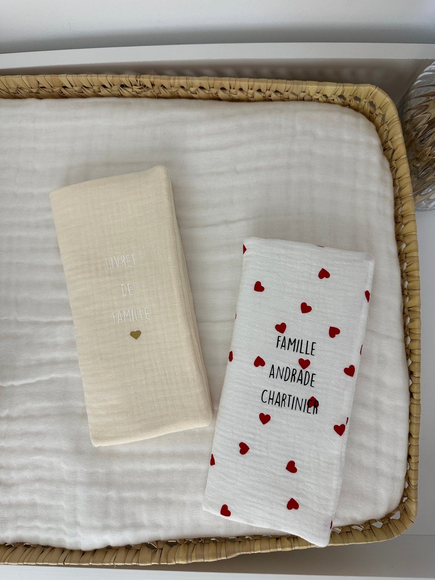 Protège livret de famille - Coeurs