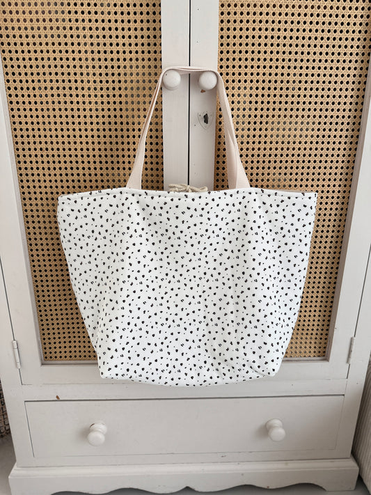 Sac cabas XL - Velour léopard