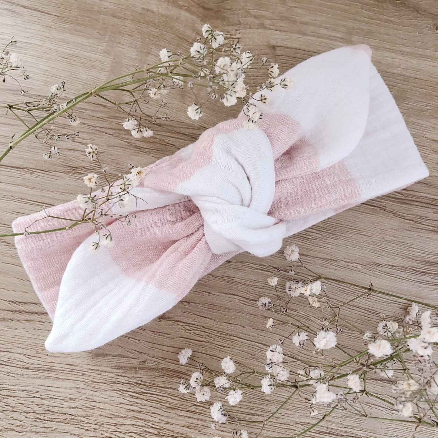 Bandeau bébé - Rayé rose
