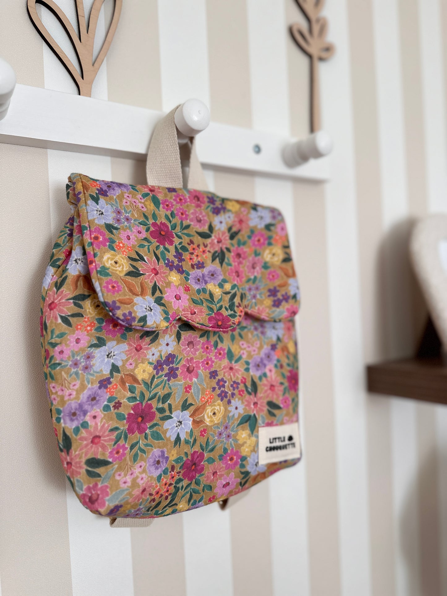 Sac à dos bébé personnalisable - Fleurs multicolores