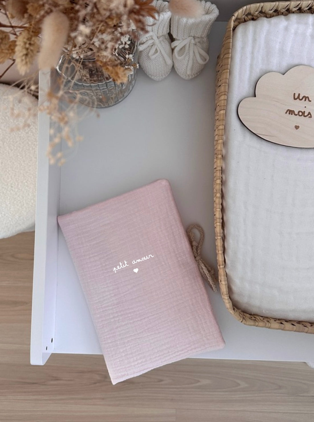 Protège carnet de santé - Rose Blush