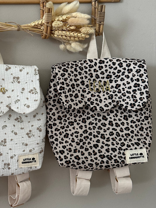 Sac à dos bébé personnalisable - Léopard marron