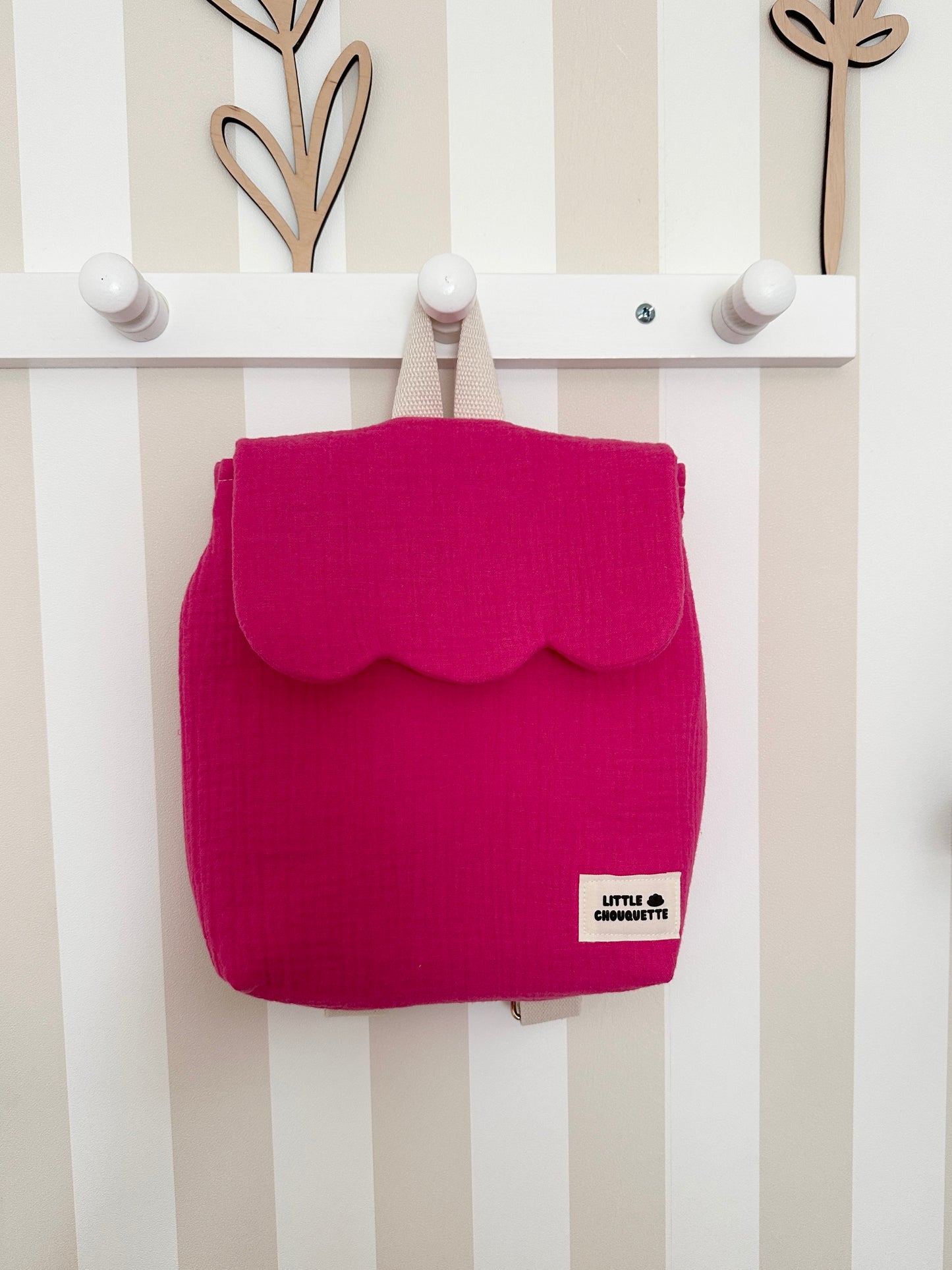Sac à dos bébé personnalisable - Rose Fuschia