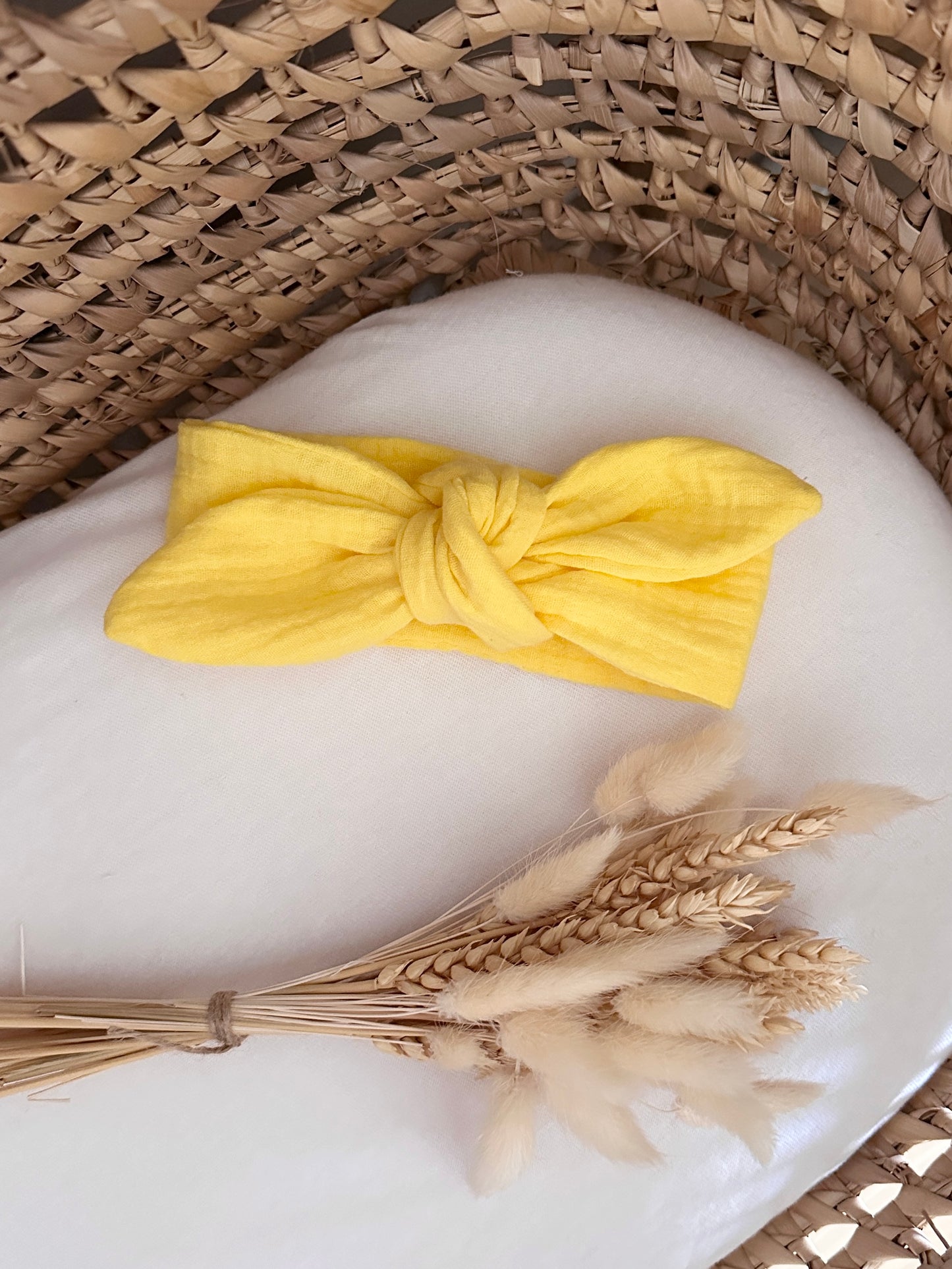 Bandeau bébé - Jaune citron