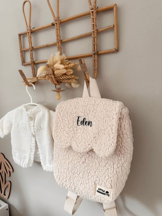 Sac à dos bébé personnalisable - Moumoute crème