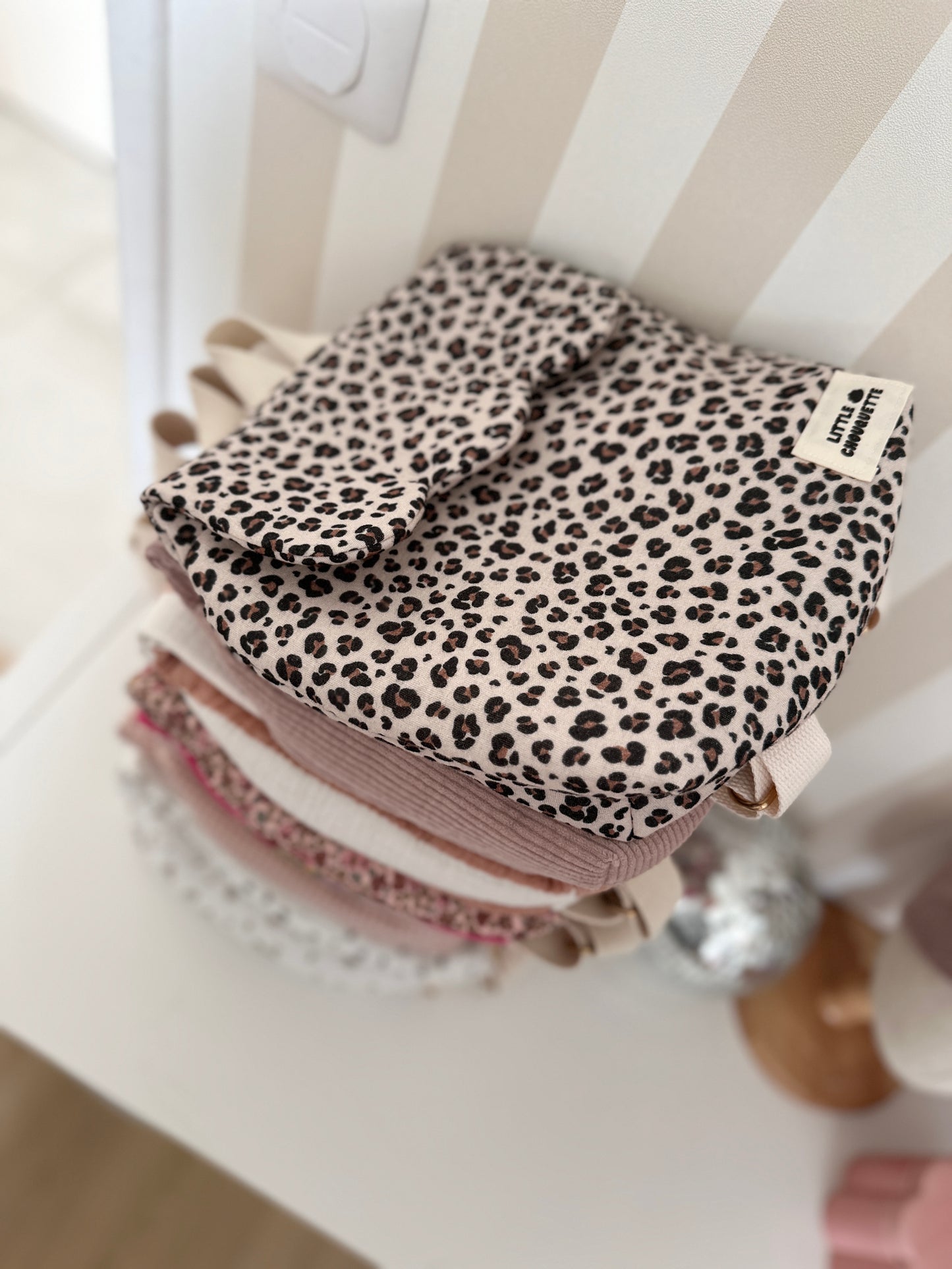 Sac à dos bébé personnalisable - Léopard marron
