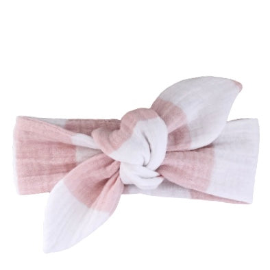Bandeau bébé - Rayé rose