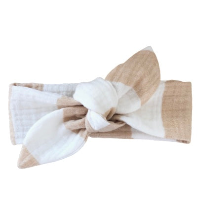 Bandeau bébé - Rayé beige