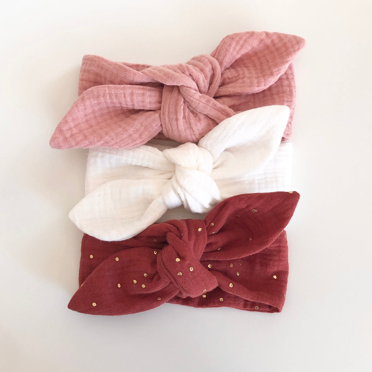 Bandeau bébé - Rose marsala