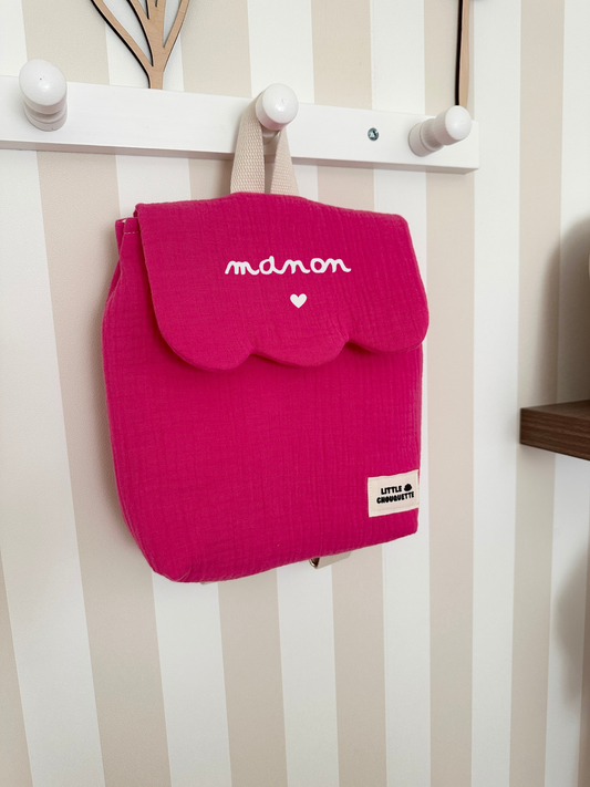 Sac à dos bébé personnalisable - Rose Fuschia