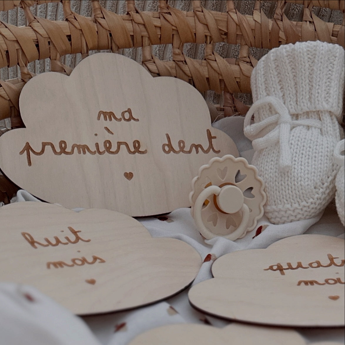 Les cartes étapes en bois - Nuage