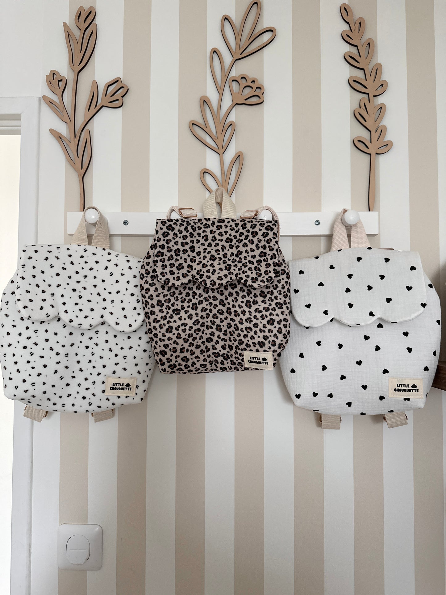 Sac à dos bébé personnalisable - Léopard marron
