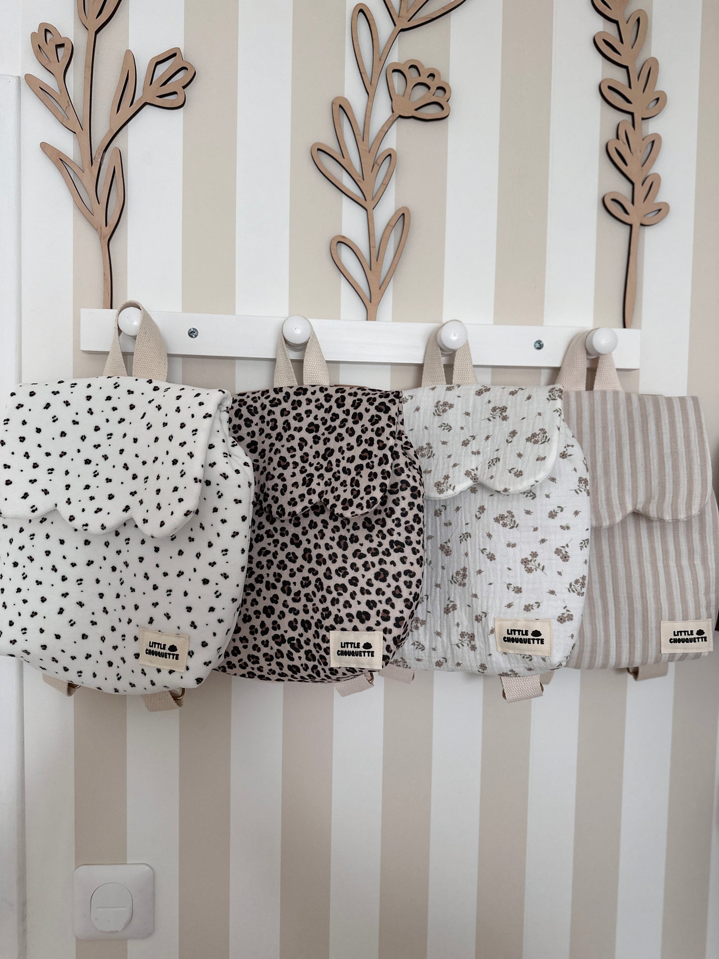 Sac à dos bébé personnalisable - Léopard marron