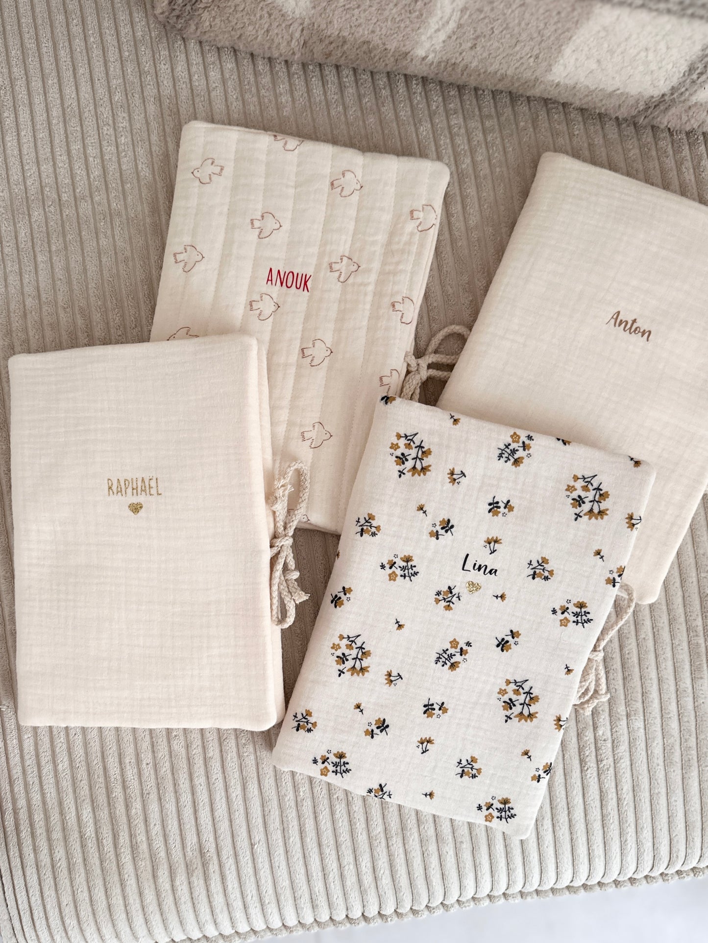 Protège carnet de santé - Beige