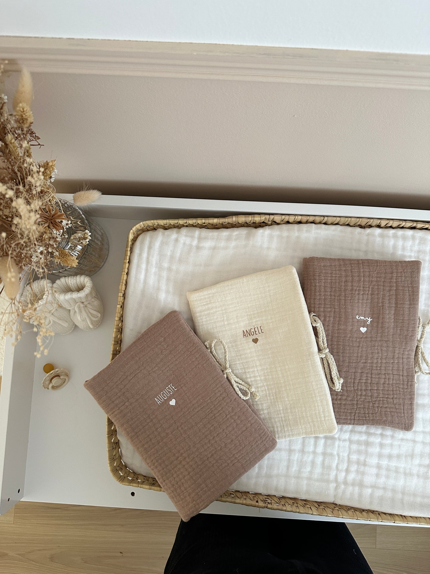 Protège carnet de santé - Beige