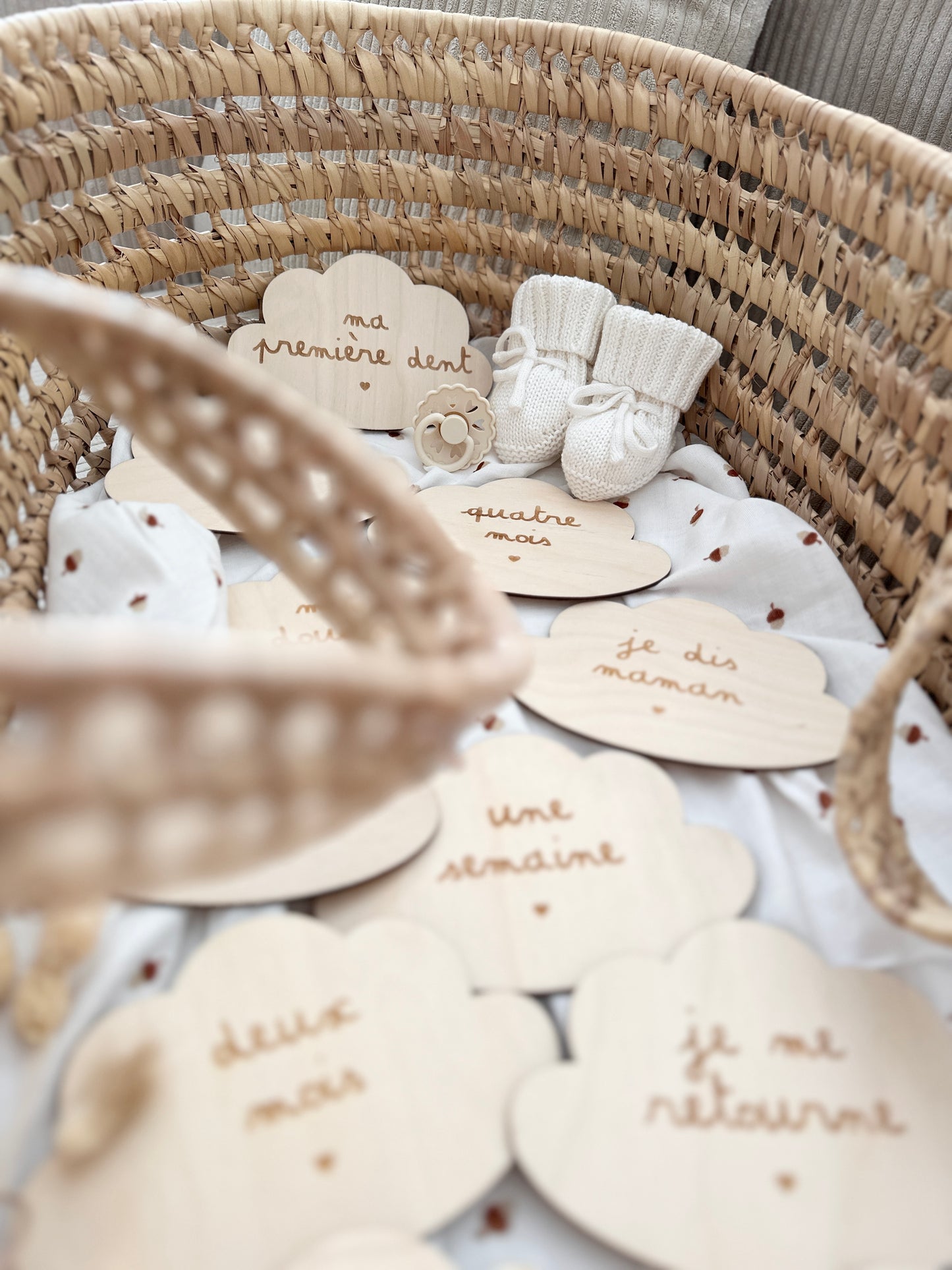 Les cartes étapes en bois - Nuage