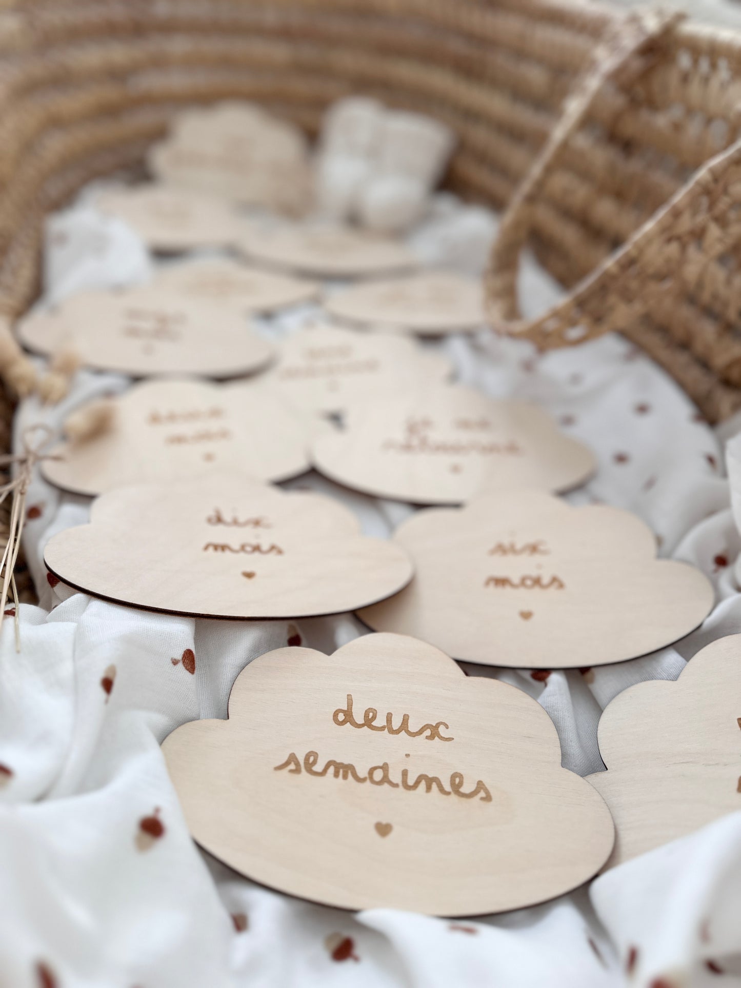 Les cartes étapes en bois - Nuage
