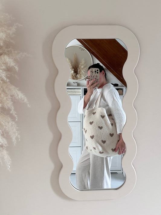 Sac cabas XL - Moumoute coeurs sable