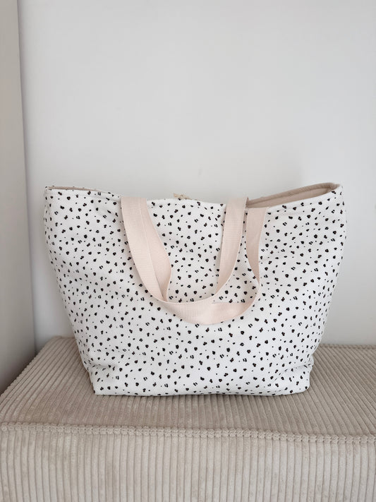 Sac cabas XL - Velour léopard