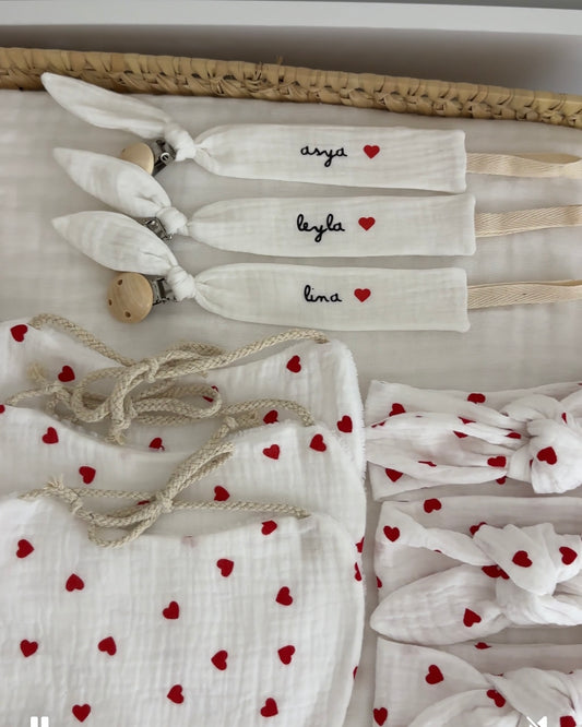 Attache tétine personnalisé - Blanc
