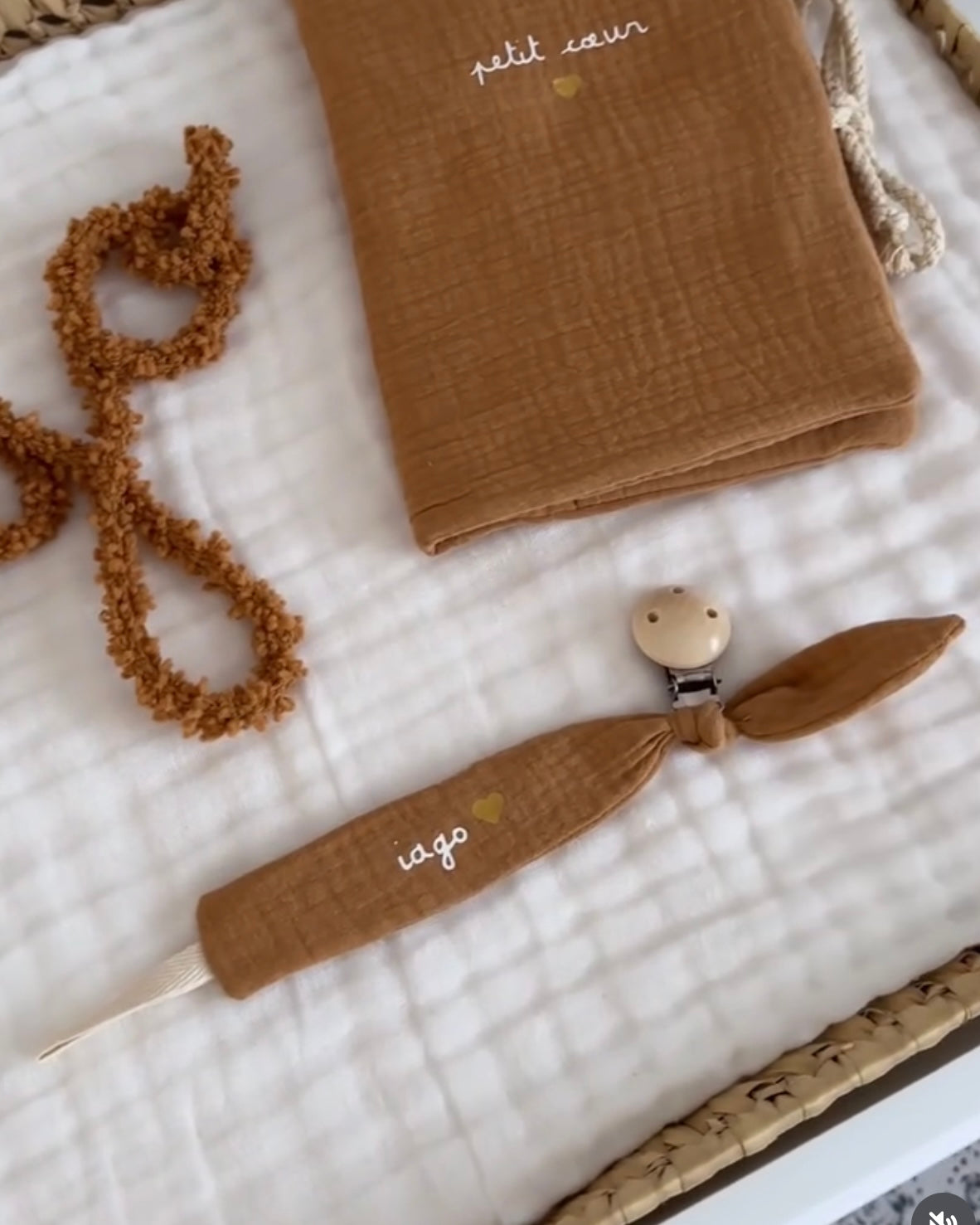 Attache tétine personnalisé - Camel