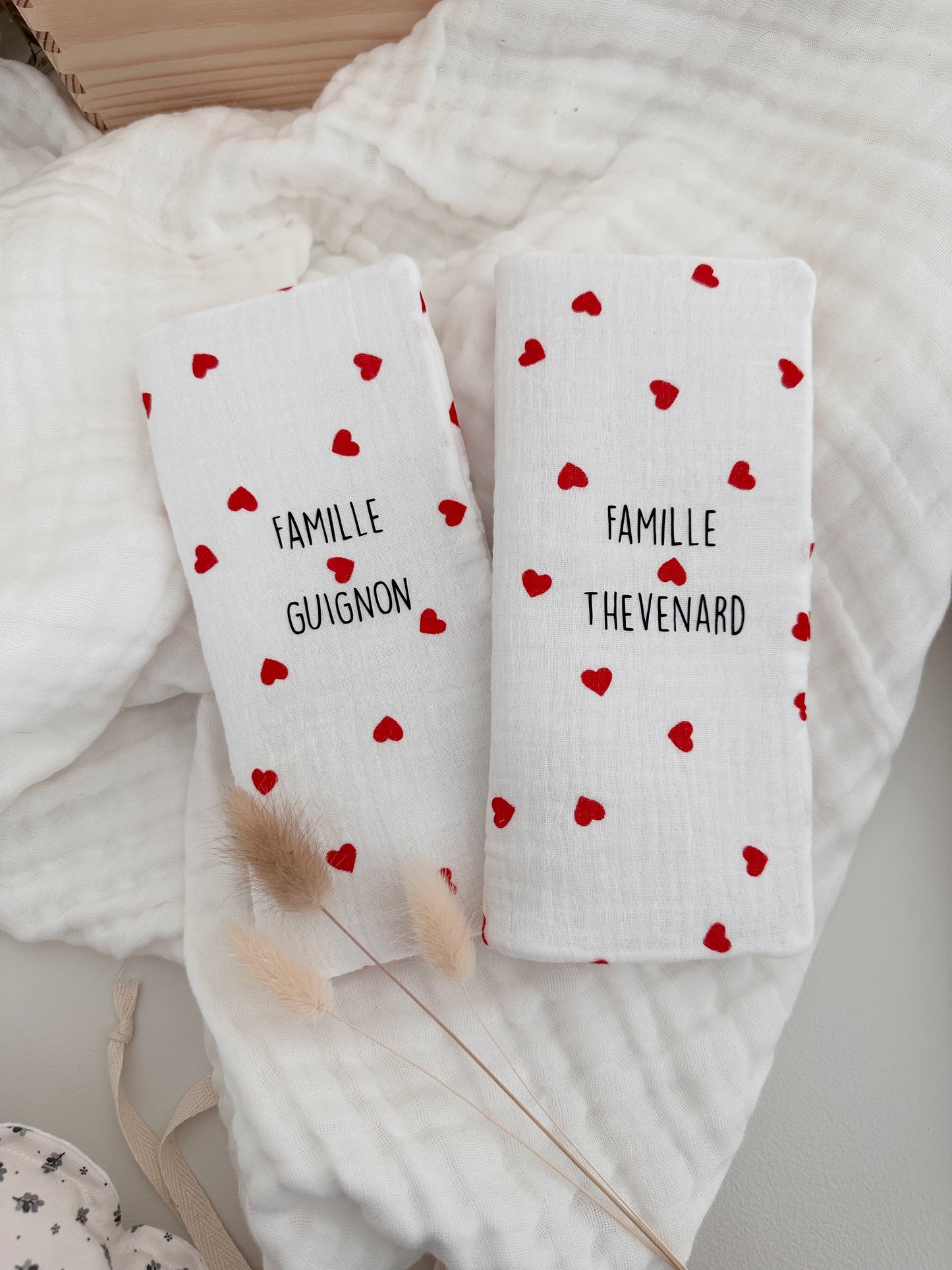 Protège livret de famille - Coeurs