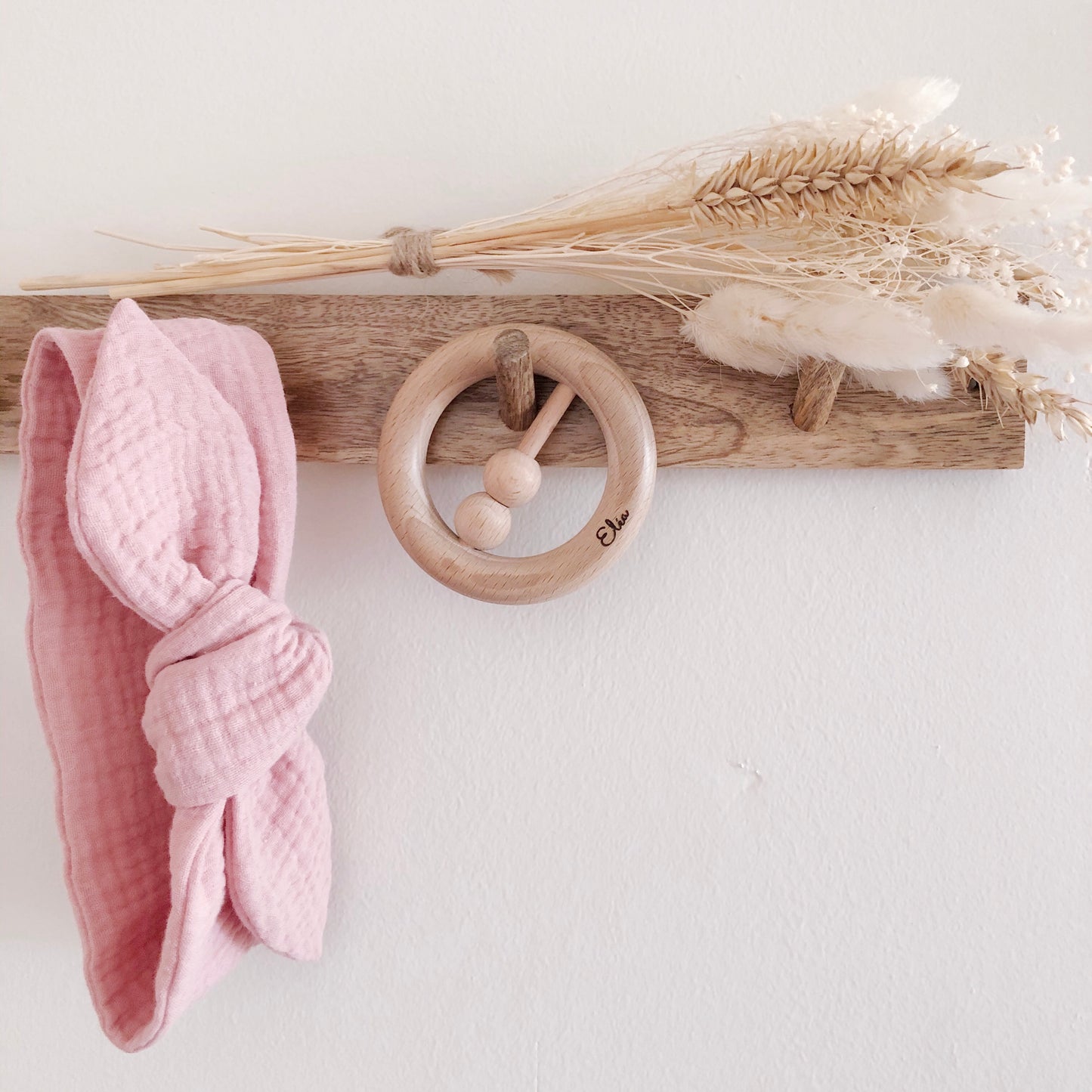 Bandeau bébé - Rose marsala