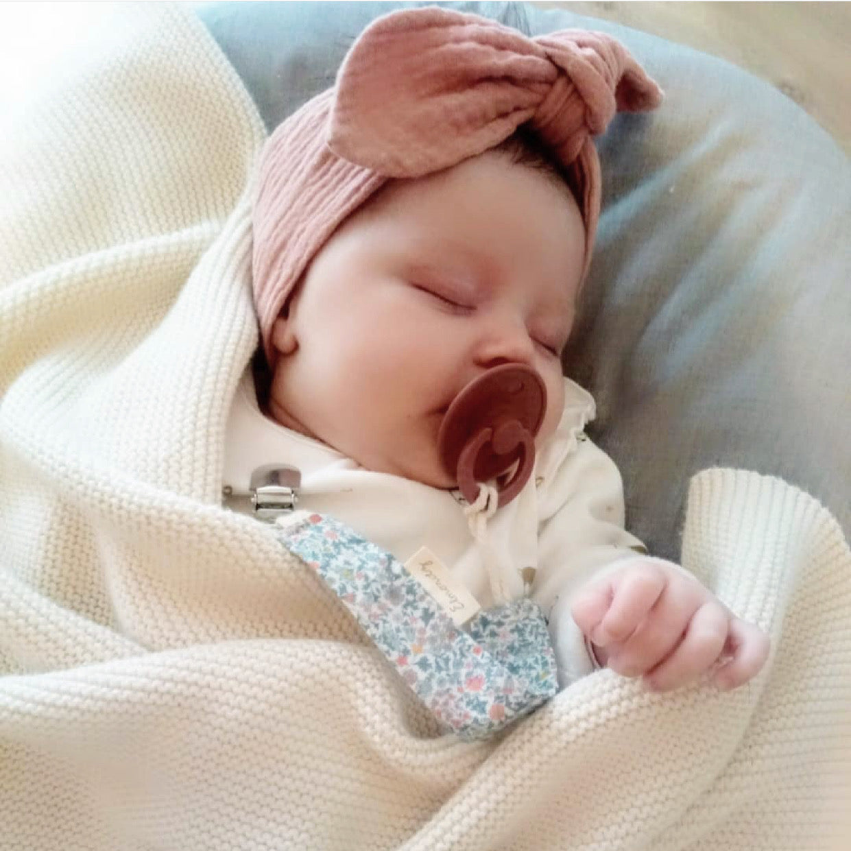 Bandeau bébé - Rose marsala