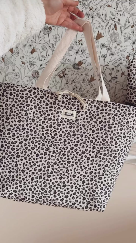 Sac cabas XL - Léopard marron