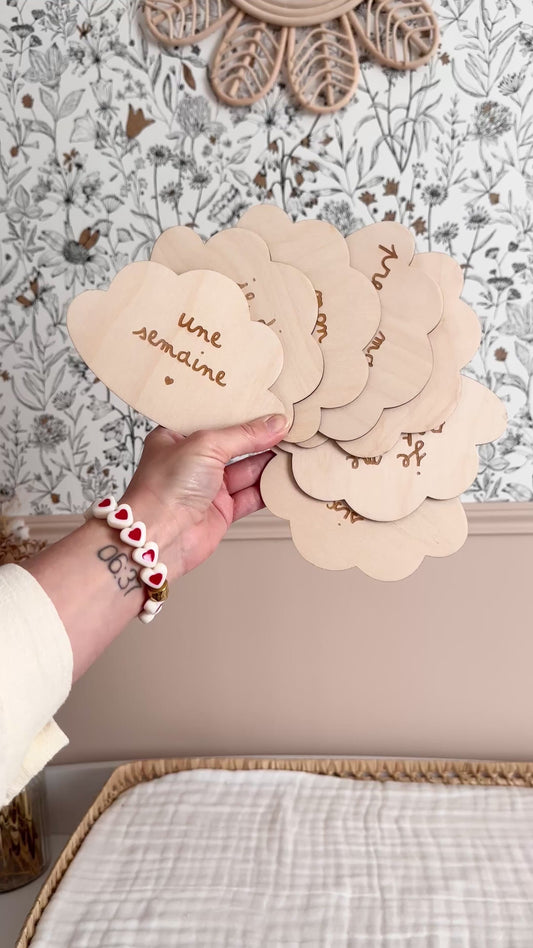 Les cartes étapes en bois - Nuage