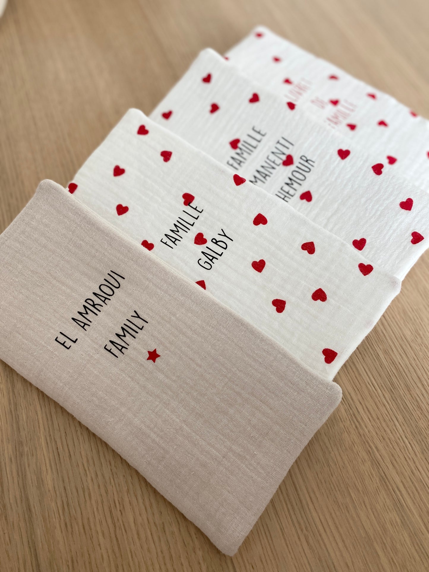 Protège livret de famille - Coeurs