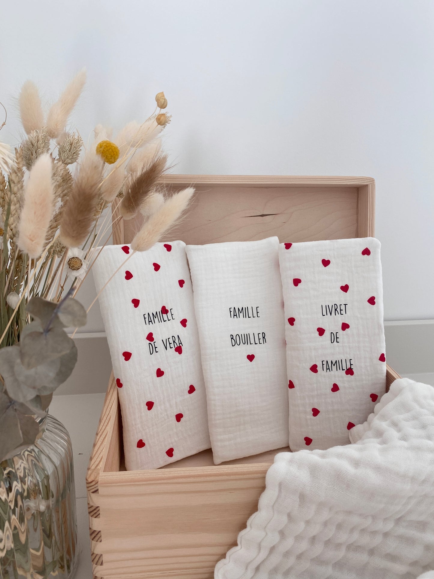 Protège livret de famille - Coeurs